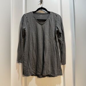 J Jill PureJill Gray Striped Shirred Back Tunic XS Armpit To Armpit18” Length28”